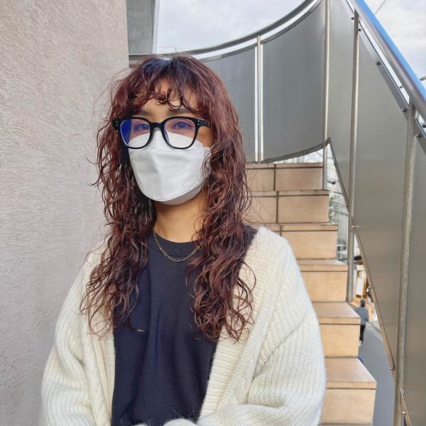 大人可愛いチョコレートモードプリカール外ハネボブハイライト