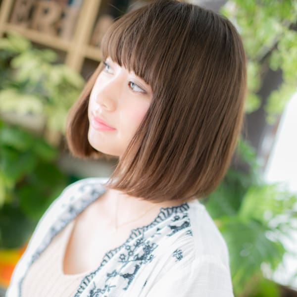 甘辛MIX★前下がり艶カラー大人ボブディ　カーキベージュ|COVER HAIR & SPA bliss【カバーヘア アンド スパ ブリス】浦和/浦和西口店