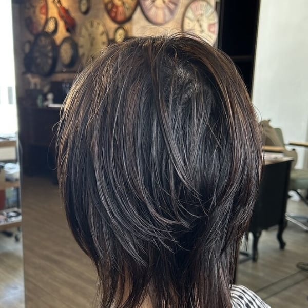 【白髪ぼかし】ウルフレイヤー×バレイヤージュ