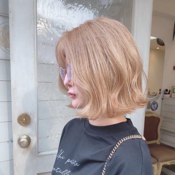 ハイトーンミルクティーグレージュブリーチ2回オラプレックス