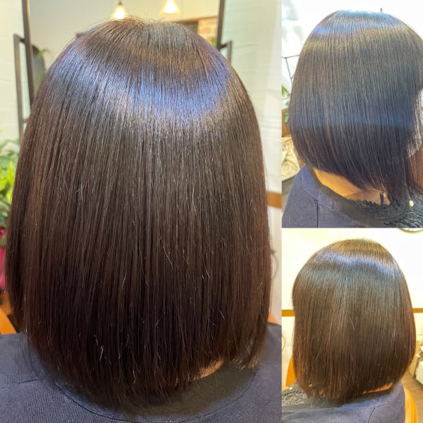 クセが気になるけど全体の縮毛?!