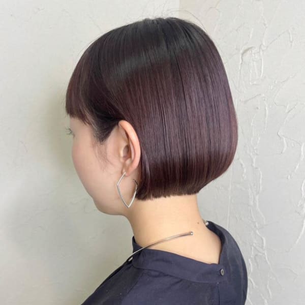 【Reir下北沢】*ショートボブ+バーガンディブラウン*