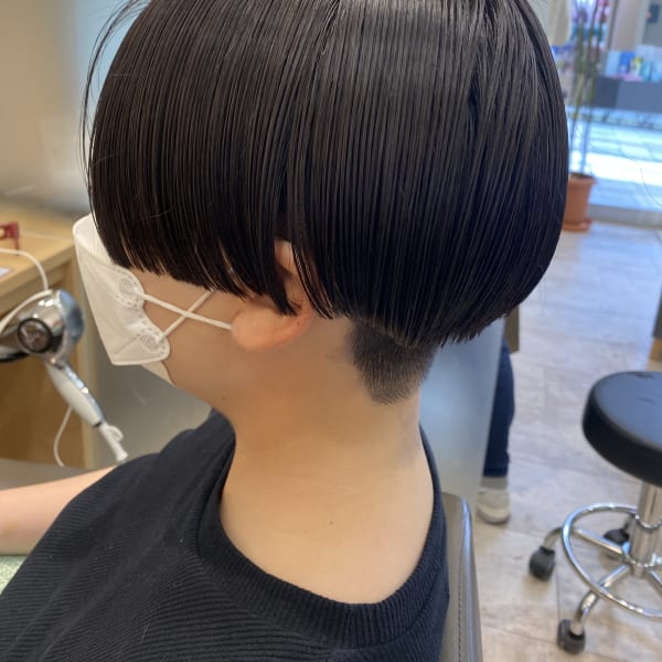 ★ハンサムショート★刈り上げ/前髪なし/ぱっつんライン