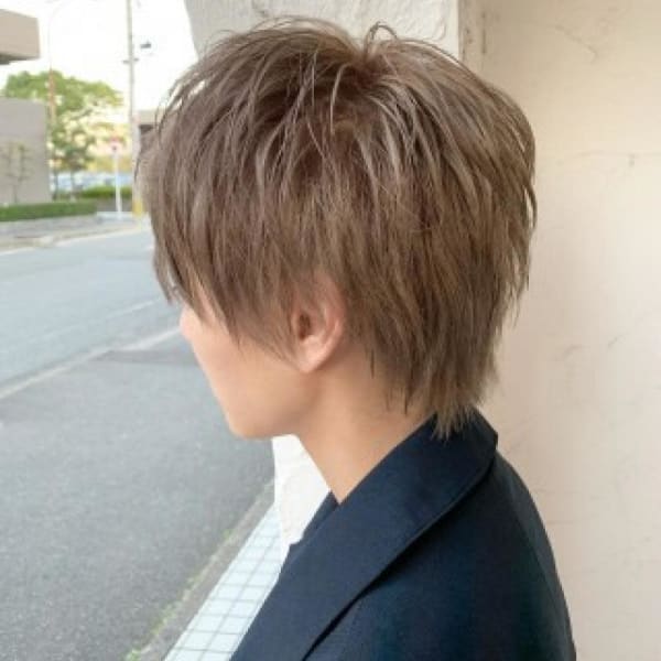 細束感レイヤー×ミルクティーベージュ