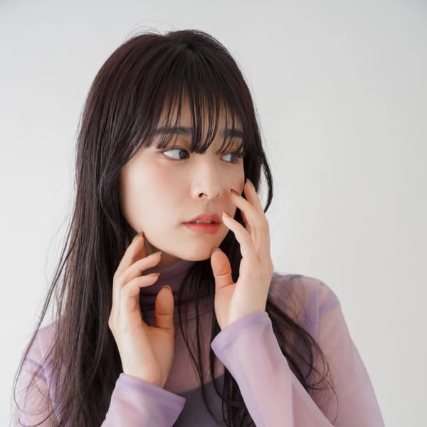 ★大人可愛い小顔モテ黒髪ココアアッシュふんわりカール☆≡　