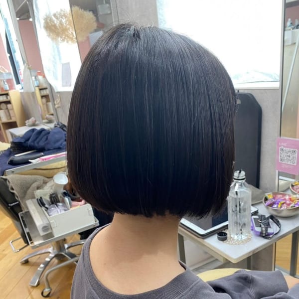 斜めバング/グレージュカラー/デザインカラー/学芸大学