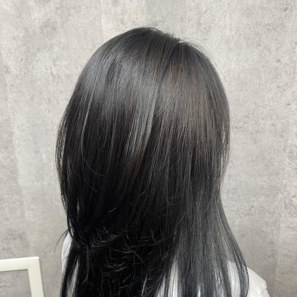 斜めバング/グレージュカラー/デザインカラー/学芸大学