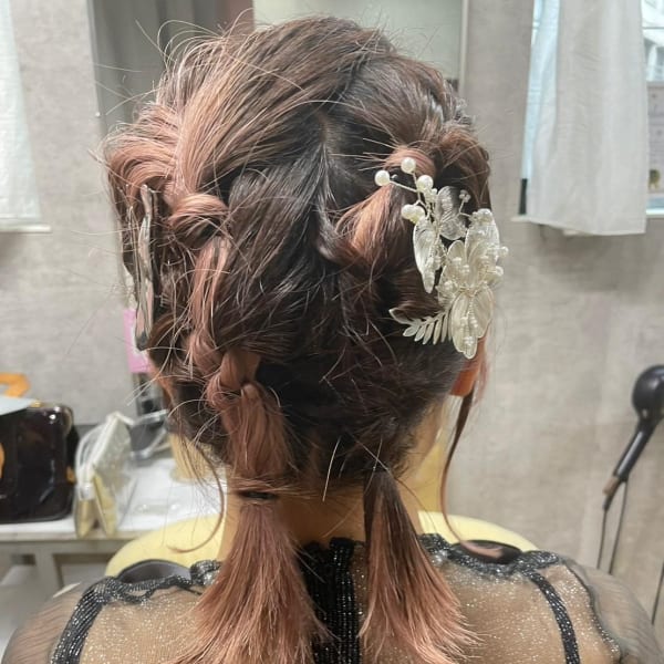 斜めバング/グレージュカラー/デザインカラー/学芸大学