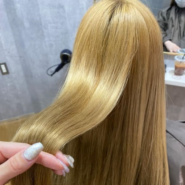 斜めバング/グレージュカラー/デザインカラー/学芸大学