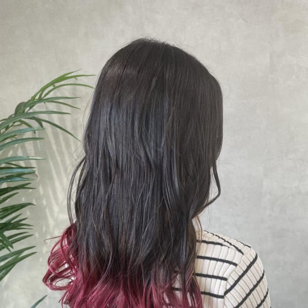 miu&伊藤夏海 黒髪+裾カラー◎