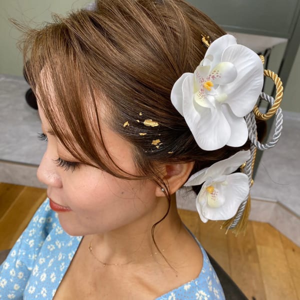 斜めバング/グレージュカラー/デザインカラー/学芸大学