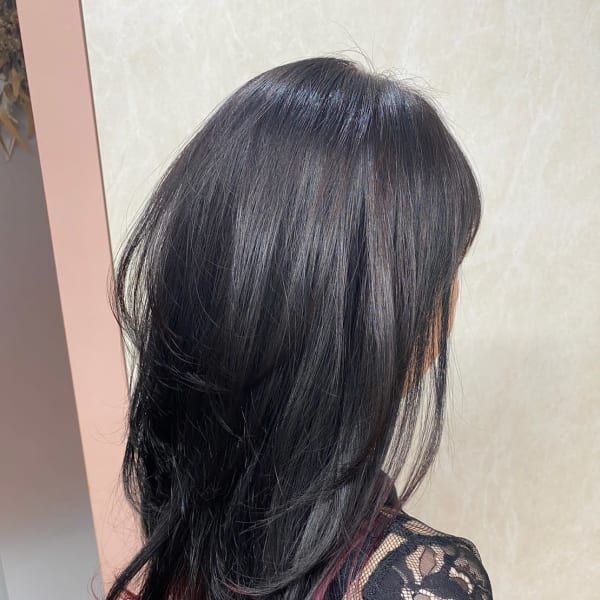 斜めバング/グレージュカラー/デザインカラー/学芸大学