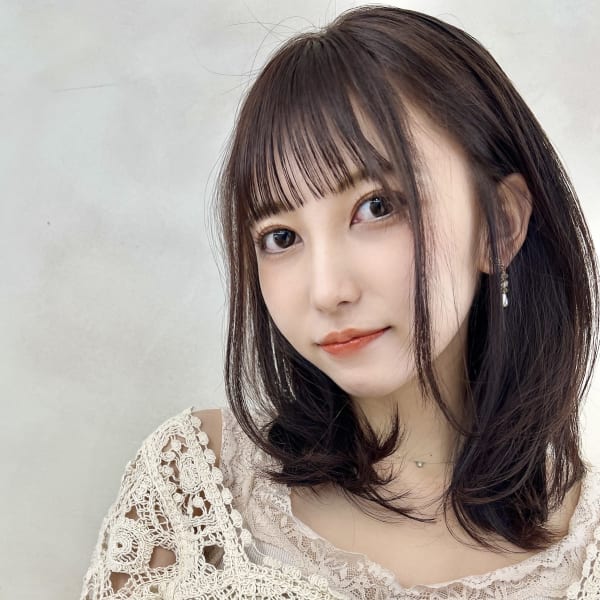 面長カバー/シースルーぱっつん/くびれセミディ