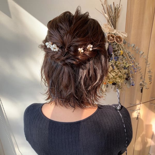 短めでもできるハーフアップアレンジ＊*【正木】