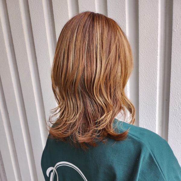 白髪ぼかしハイライト|エイムヘアメイク 舟入店