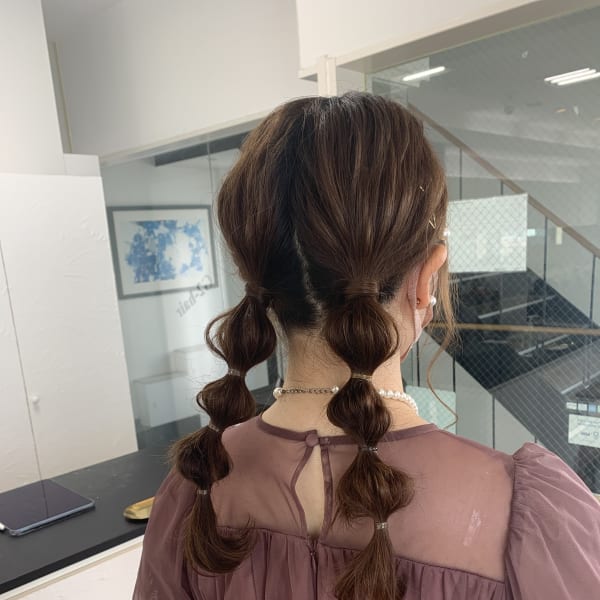 ツインテール、ヘアアレンジ