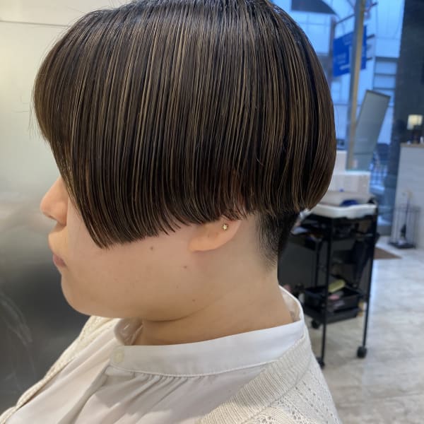 ★ハンサムショート★ハイライト/前髪あり/男女ともにオススメ