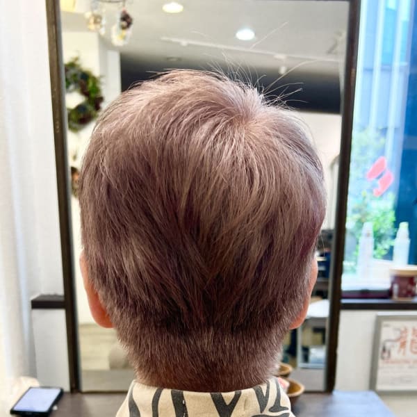 白髪を生かしたピンクベージュ【sonata 北千住】