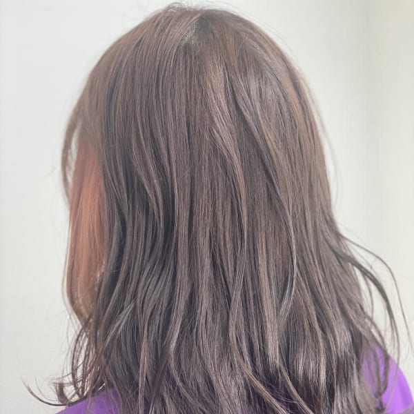 インナーカラーピンクとラベンダー