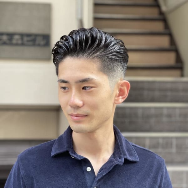 イケオジビジネスマン かきあげオールバックパーマ | ドルクス日本橋(ドルクス ニホンバシ)のヘアスタイル | 美容院・美容室を予約するなら