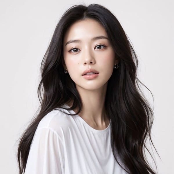 【髪質改善】ロングヘア暗髪アッシュブラックヘア