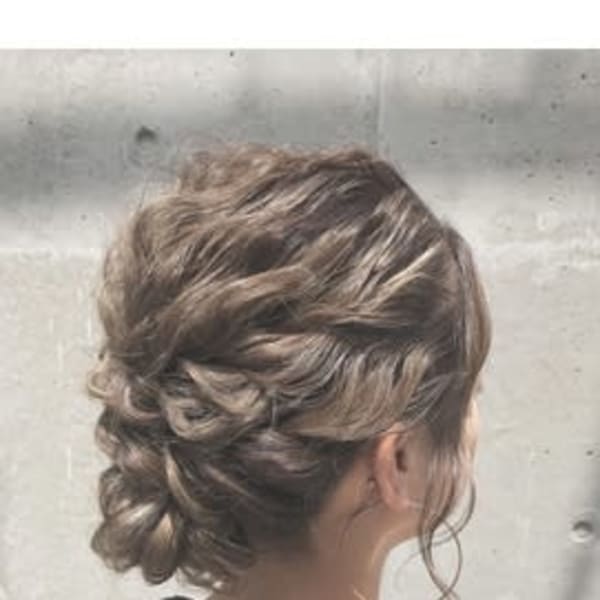 結婚式★ヘアセット★大人ルーズヘア★ノットヘア