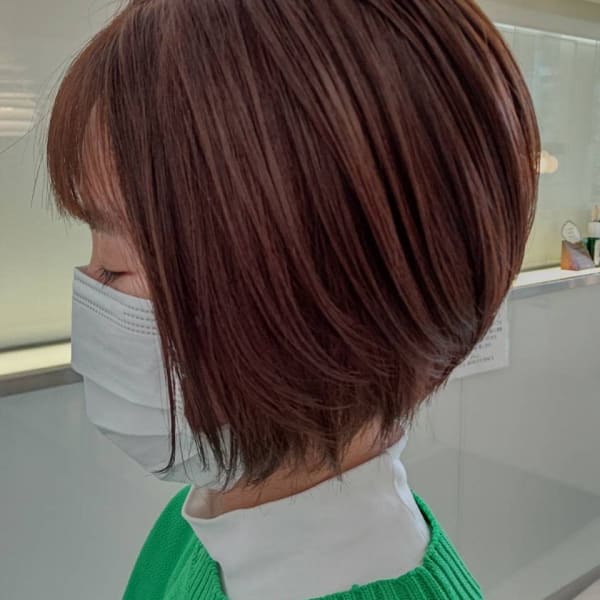 大人キュートな前下がりグラデーションボブ|MHMAPS