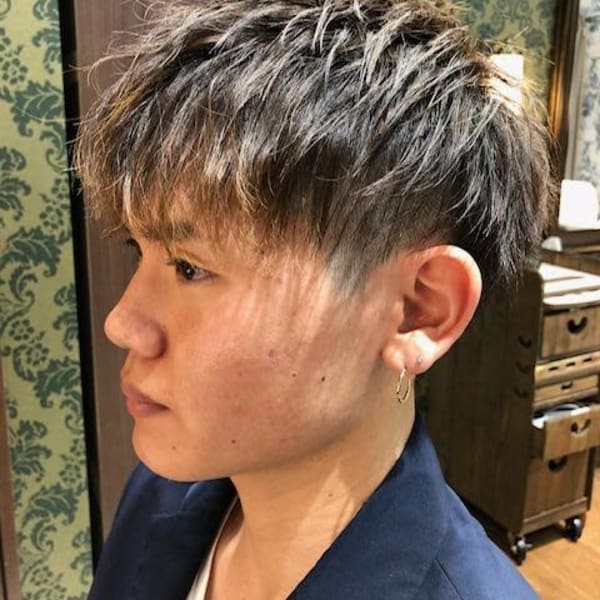 ツーブロック パーマスタイル|KINGMAN BARBER田町