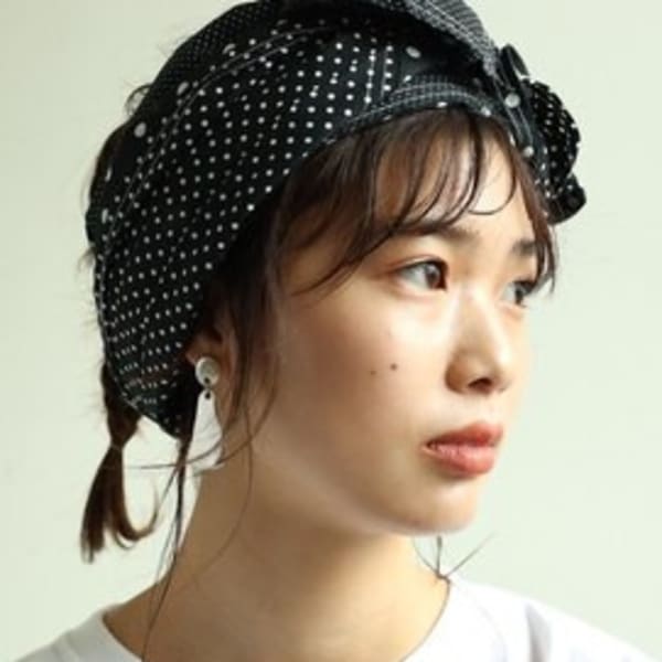 ターバンアレンジ×アッシュブラック