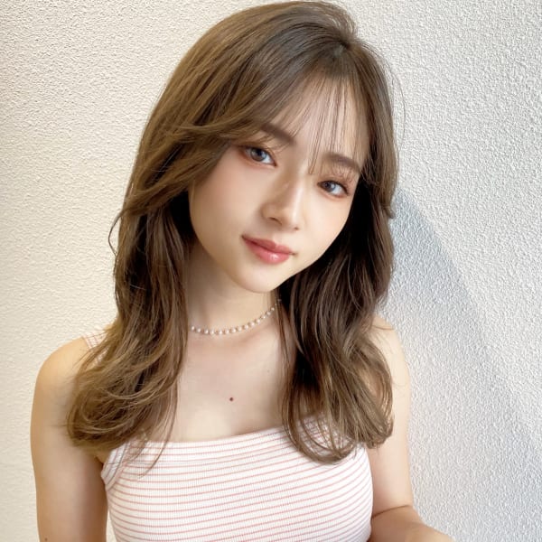 韓国顔まわり前髪2wayシースルーバング