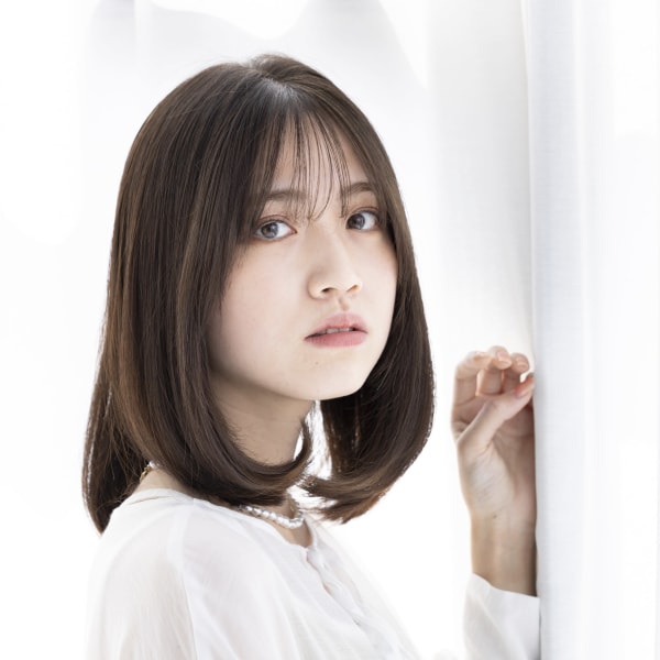 【Totia福島】ミディアムボブ×アッシュオリーブ