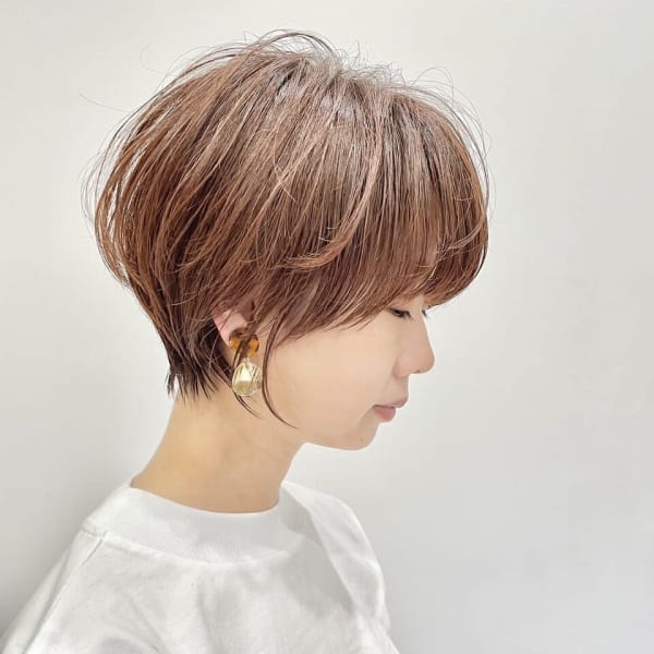 マニッシュショート×ハイトーンカラー/ニュアンスカラー