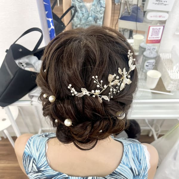 可愛い系アップスタイル