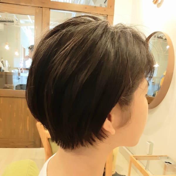 丸みのあるショートボブ