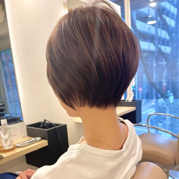 【福岡天神赤坂】20代30代大人ショートボブ/艶ハイライト