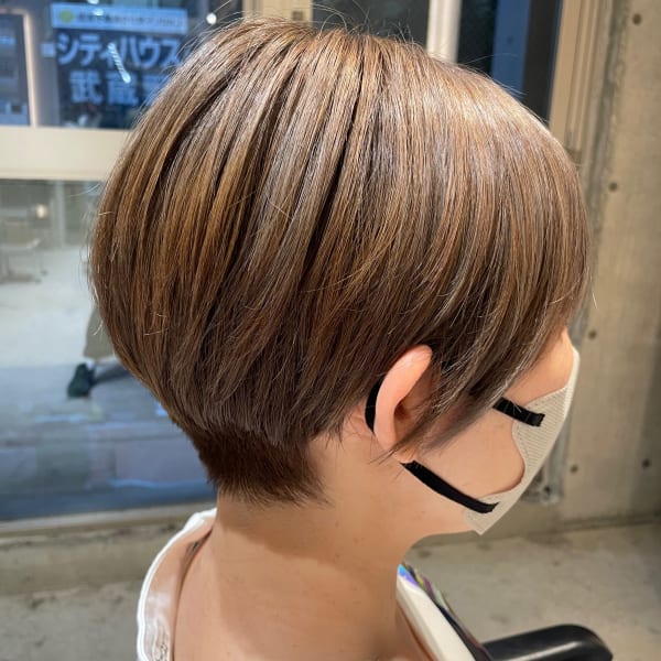 【三鷹　RISK 大橋佳菜子】刈り上げマッシュ×グレージュ