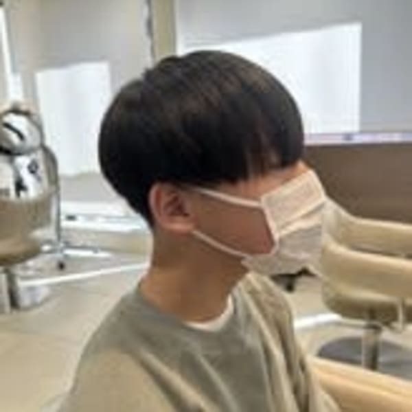 ナチュラルマッシュ×縮毛矯正