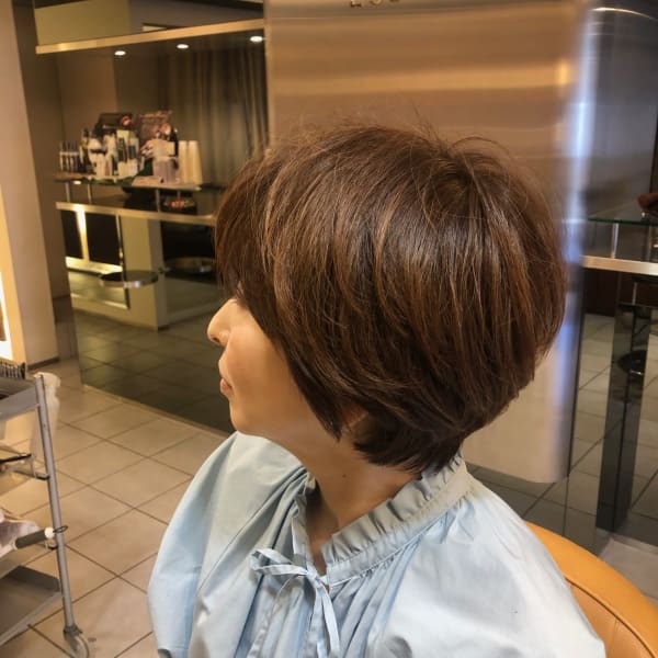 ショートボブ（インスタグラムにビフォアのスタイルあり）|LUSSO