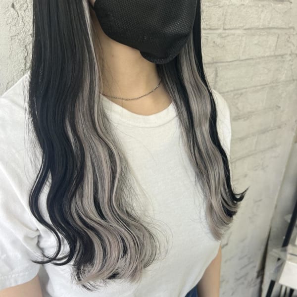 10代20代エクステインナーカラーシルバーアッシュ