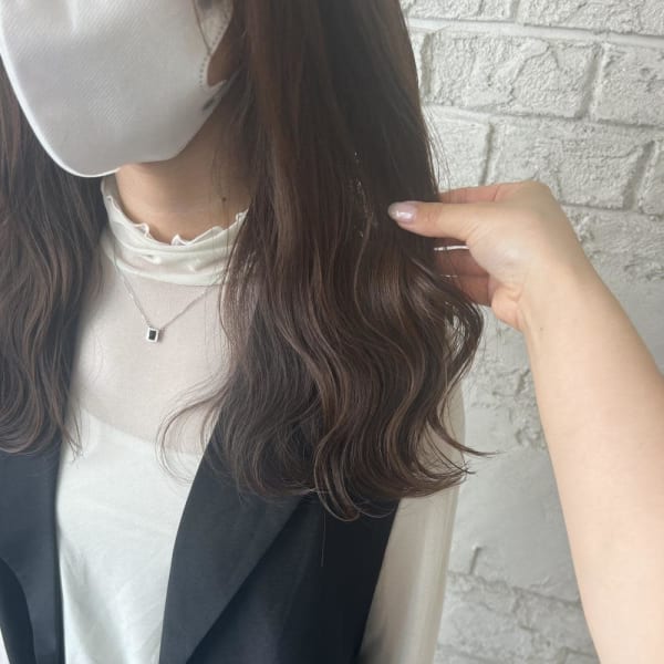 大人美人ショコラアッシュふんわりカール小顔