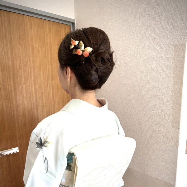 夏着物 絽 着付けヘアセット