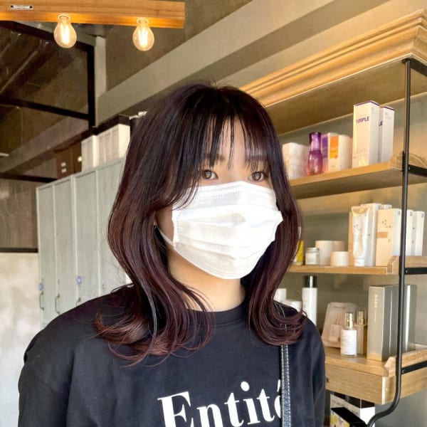 大人可愛い/ワインレッド