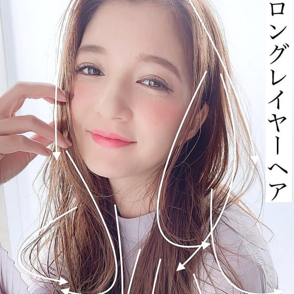 レイヤーロングヘア/デザインカラー無造作カール|ALICe by AFLOAT