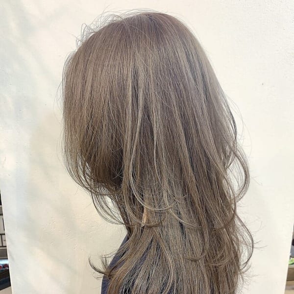 ウルフカット/ロングレイヤー/くすみブルー20代30代40代