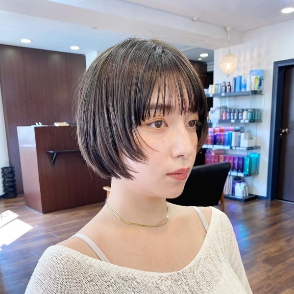 マッシュボブ/アッシュブラック /ウルフ/顔まわりレイヤー