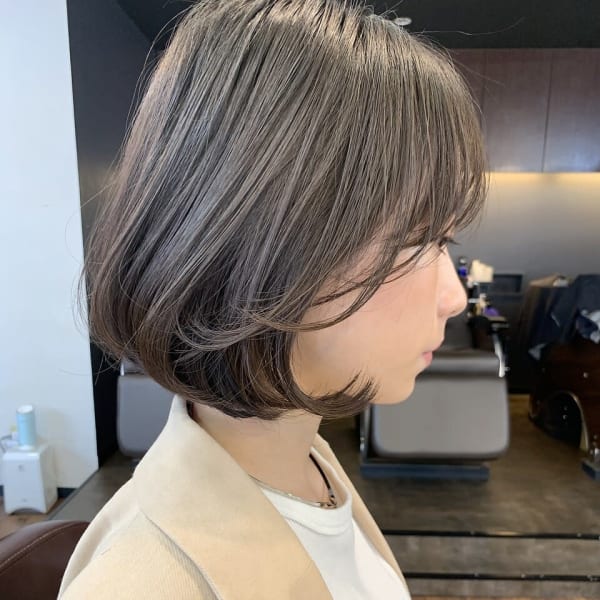 内巻きボブ/ウルフボブ/20代・30代・40代/グレージュ