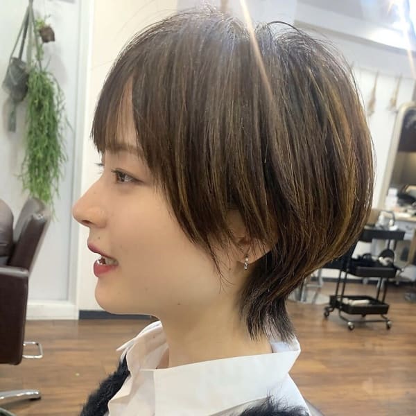 ナチュラルショートウルフ/グレージュアッシュ