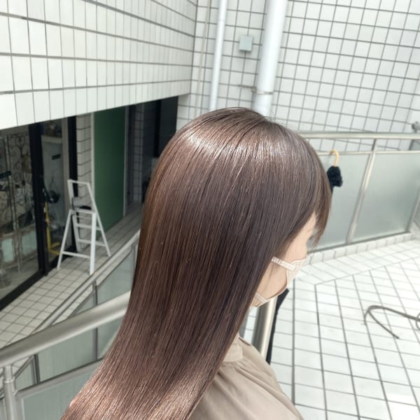 ブリーチなしダブルカラー/ベージュアッシュ/くすみカラー|Nouvelle Vallee