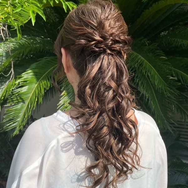 ヘアアレンジ アップスタイル ヘアセット