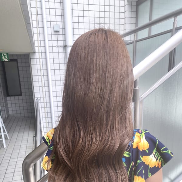 ブリーチなしカラー/アッシュベージュ/シークレットハイライト|Nouvelle Vallee